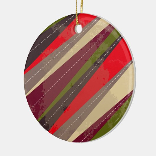 Grootouders met kerstcadeaucirkel keramisch ornament (Links)