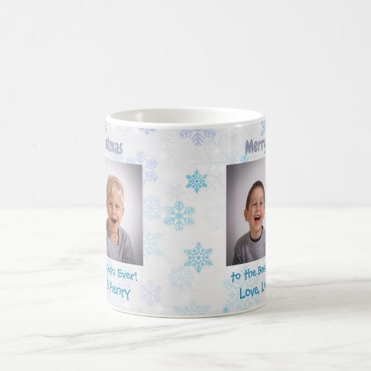 Grootouders met Kerstmis Aangepaste foto Koffiemok (Center)
