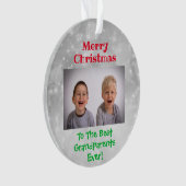 Grootouders met Kerstmis Foto Ornament (voorkant)