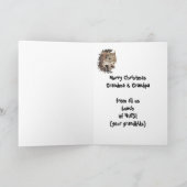 Grootouders met kerstmis, kleinkinderen, Humor-eek Feestdagen Kaart (Binnen)