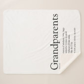 Grootouders Modern Black en White Fun Quote Sherpa Deken (Voorkant (horizontaal))