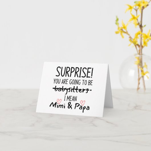 Grootouders onthullen kaart (Gele Bloem)