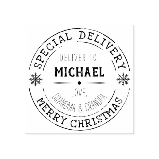 Grootouders op maat rubberstempel (Afrduk)