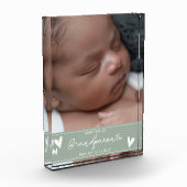 Grootouders Promoted Nieuwe Baby Script Keepsake Fotoblokken (Links)
