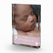 Grootouders Promoted Nieuwe Baby Script Keepsake Fotoblokken (Rechts)