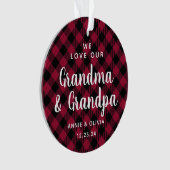 Grootouders Pset Holiday Foto met twee zijden Ornament (voorkant)