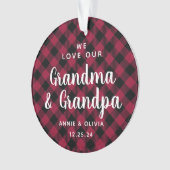 Grootouders Pset Holiday Foto met twee zijden Ornament (voorkant)