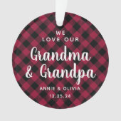 Grootouders Pset Holiday Foto met twee zijden Ornament (voorkant)