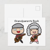 Grootouders Rock Grappige Grootouders Dag Gitaar Briefkaart (Voorkant / Achterkant)