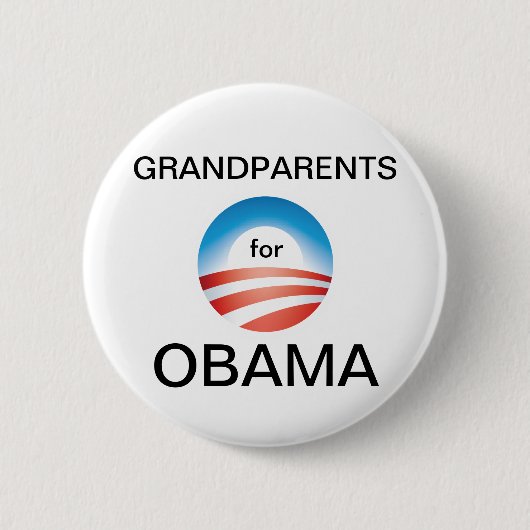 Grootouders stemmen Obama Ronde Button 5,7 Cm (Voorkant)