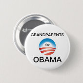 Grootouders stemmen Obama Ronde Button 5,7 Cm (Voorkant /achterkant)