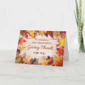 Grootouders Thanksgiving geven Bedankt Kaart (Voorkant)