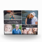 Grootouders van bewerkbare familie Collage Chalkbo Fotoblokken (Voorkant)