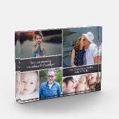 Grootouders van bewerkbare familie Collage Chalkbo Fotoblokken (Links)