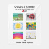 Grootouders van kleinkinderen houden van kunst fleece deken (Voorkant)