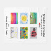 Grootouders van kleinkinderen houden van kunst fleece deken (Voorkant (Horizontaal))