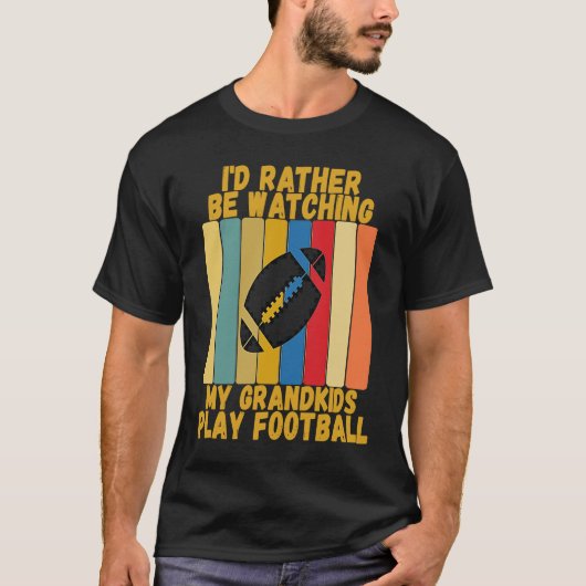 grootouders volgen kleinkinderen Footba T-shirt (Voorkant)