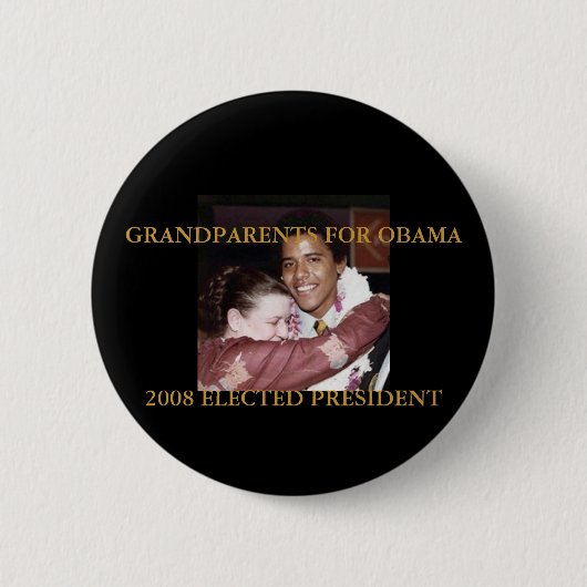 Grootouders voor Obama Ronde Button 5,7 Cm (Voorkant)