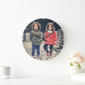 Grootouders We houden van foto's met acrylwandklok Grote Klok (Huis)