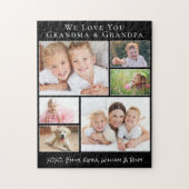 Grootouders We houden van je 6 Foto Collage Legpuzzel (Verticaal)
