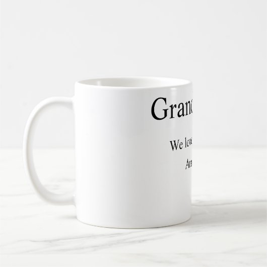 Grootouders we houden van je naam toe te voegen ee koffiemok (Links)