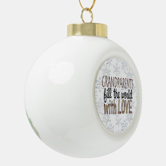 Grootouders Word art Holiday-versiering Keramische Bal Ornament (Links)