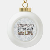 Grootouders Word art Holiday-versiering Keramische Bal Ornament (Voorkant)