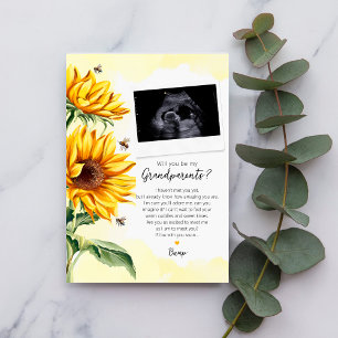 Grootouders worden gedicht van Bump Sunflower Kaart