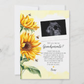 Grootouders worden gedicht van Bump Sunflower Kaart (Voorkant)