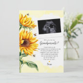 Grootouders worden gedicht van Bump Sunflower Kaart (Staand voorkant)