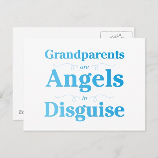 Grootouders zijn Angels in Disguise Briefkaart (Voorkant / Achterkant)