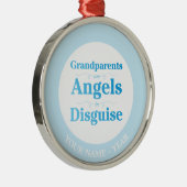 Grootouders zijn Angels in Disguise Metalen Ornament (Rechts)