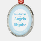 Grootouders zijn Angels in Disguise Metalen Ornament (Links)