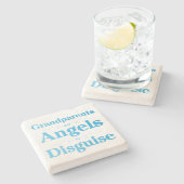 Grootouders zijn Angels in Disguise Stenen Onderzetter (Zijkant)