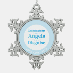 Grootouders zijn Angels in Disguise Tin Sneeuwvlok Ornament