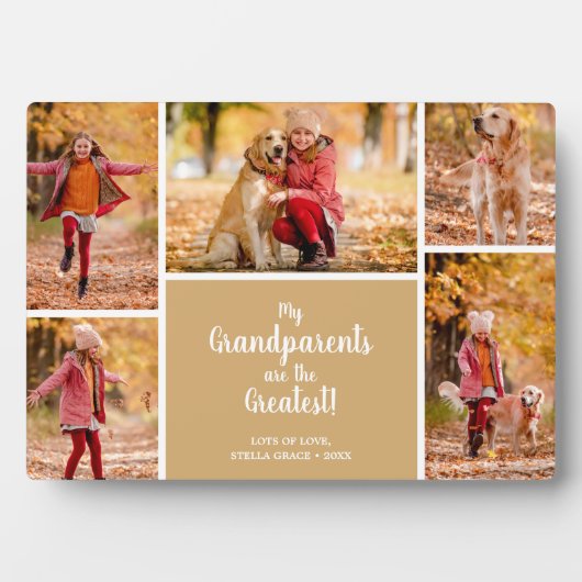 Grootouders zijn de grootste fotocollage fotoplaat (voorkant)