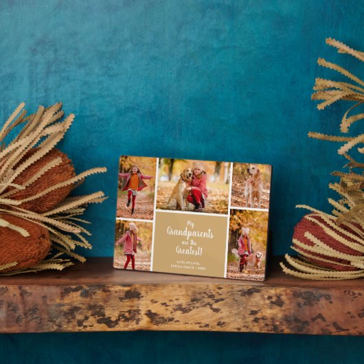 Grootouders zijn de grootste fotocollage fotoplaat (Zijkant)