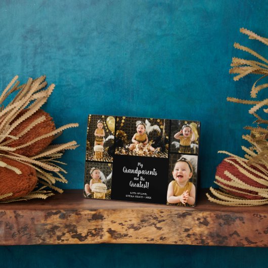 Grootouders zijn de grootste fotocollage fotoplaat (Zijkant)
