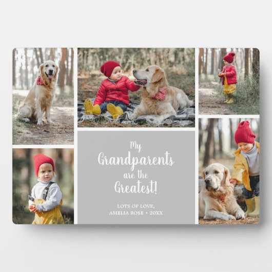 Grootouders zijn de grootste fotocollage fotoplaat (voorkant)
