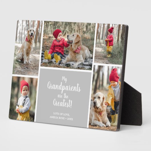 Grootouders zijn de grootste fotocollage fotoplaat (Zijkant)
