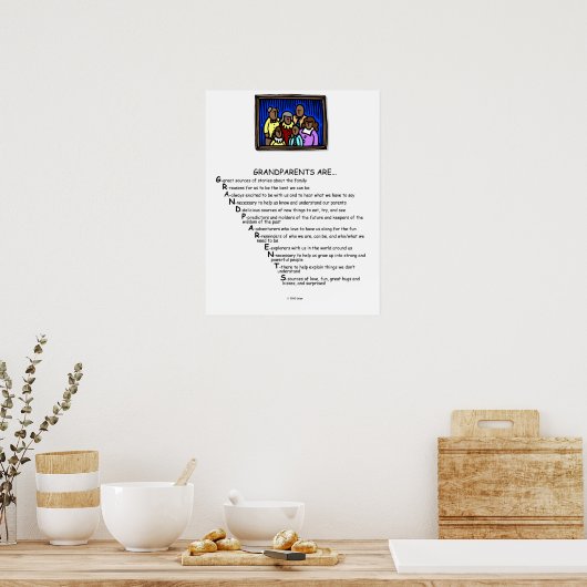 Grootouders zijn poster (Keuken)
