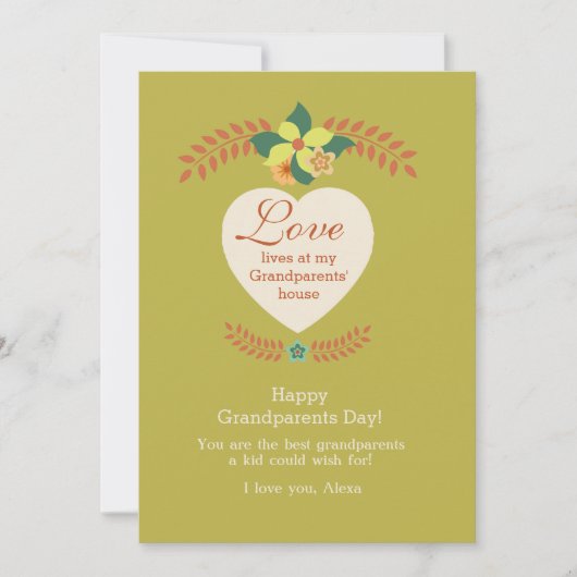 Grootouders zijn speciale grootouderdagkaart kaart (Voorkant)