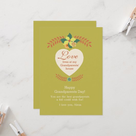 Grootouders zijn speciale grootouderdagkaart kaart (Voorkant / Achterkant in situ)