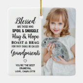 Grootouders zonder been Aangepast 2 Foto C Keramisch Ornament (Achterkant)