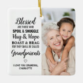 Grootouders zonder been Aangepast 2 Foto C Keramisch Ornament (Voorkant)
