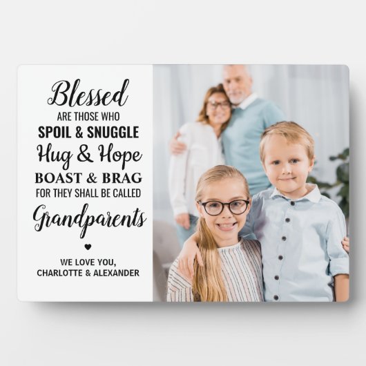 Grootouders zonder been Aangepaste foto Moderne Fotoplaat (voorkant)