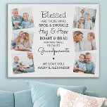 Grootouders zonder zegen Aangepast 6 Foto collage Imitatie Canvas Print<br><div class="desc">Viel je grootouders met een aangepaste fotocollage canvasafdruk. Deze unieke grootouders citeren een wandafdruk die het perfecte cadeau is, of het nu gaat om een verjaardag, grootouders of Kerstmis. We hopen dat je grootoudergeschenk nog jaren een schat in je bezit zal worden. . Citaat "Blessed" zijn degenen die Spoil &...</div>