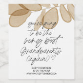 grootouders Zwangerschap Aankondiging nieuwe baby Wijn Etiket (Enkel label)