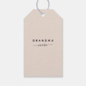 Grootouders | Zwangerschap Aankondiging op maat Cadeaulabel (Achterkant)