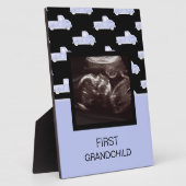 Grootouderschotel met blauw Ultrasound Fotoplaat (Zijkant)